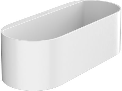 Cos adanc Hansgrohe WallStoris cu fixare pe bara suport, alb mat