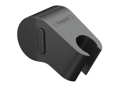 Agatatoare dus Hansgrohe Wallstoris cu fixare pe bara suport, negru mat