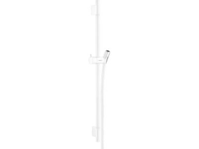 Bara de dus Hansgrohe Unica S Puro 65cm cu furtun 160cm, alb mat