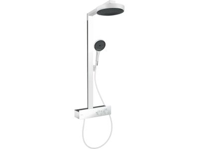 Coloana de dus Hansgrohe Rainfinity 250 EcoSmart 1jet, cu baterie termostatata ShowerTablet 350, alb mat