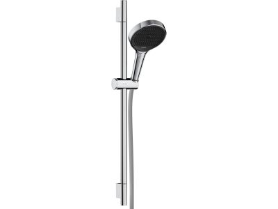 Set de dus Hansgrohe Rainfinity 130, 3 tipuri de jet, cu bara 60cm, furtun 1.6m, crom