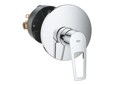 Baterie dus Grohe BauLoop cu montaj incastrat, corp ingropat inclus, crom