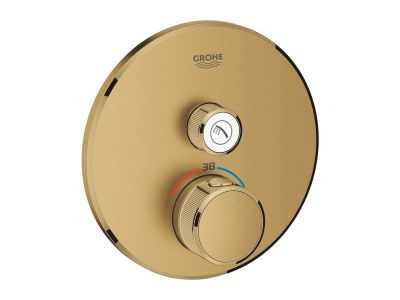 Baterie dus termostatata Grohe Grohtherm SmartControl cu 1 functie, montaj incastrat, necesita corp ingropat, brushed cool sunrise