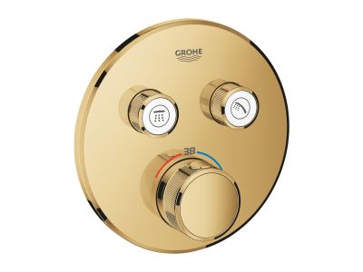 Baterie cada - dus termostatata Grohe Grohtherm SmartControl Round, montaj incastrat, necesita corp ingropat, cool sunrise