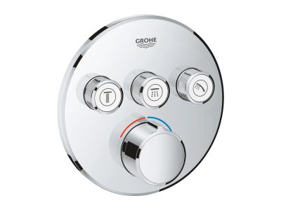 Baterie cada - dus Grohe SmartControl Round cu 3 functii, montaj incastrat, necesita corp ingropat, crom