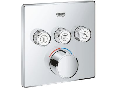 Baterie cada - dus Grohe SmartControl cu 3 functii, montaj incastrat, necesita corp ingropat, crom