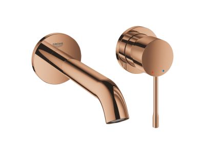 Baterie lavoar Grohe Essence M din 2 elemente, de perete, necesita corp ingropat, warm sunset