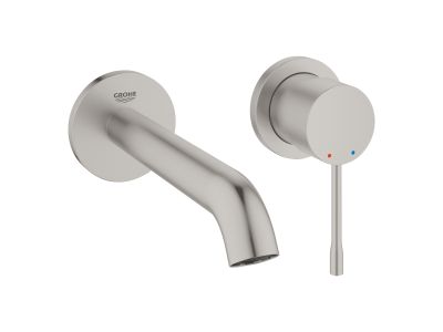 Baterie lavoar Grohe Essence M din 2 elemente, de perete, necesita corp ingropat, supersteel