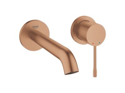 Baterie lavoar Grohe Essence M din 2 elemente, de perete, necesita corp ingropat, brushed warm sunset