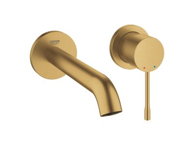 Baterie lavoar Grohe Essence M din 2 elemente, de perete, necesita corp ingropat, brushed cool sunrise