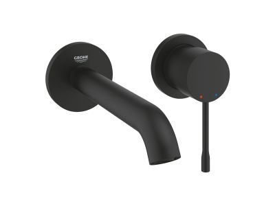 Baterie lavoar Grohe Essence M din 2 elemente, de perete, necesita corp ingropat, phantom black