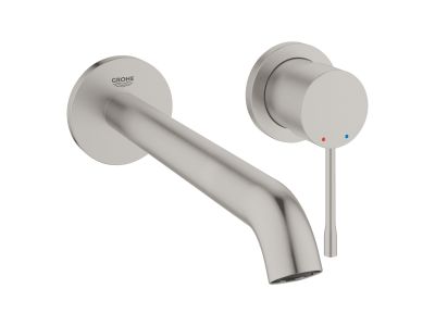 Baterie lavoar Grohe Essence L din 2 elemente, de perete, necesita corp incastrat, supersteel