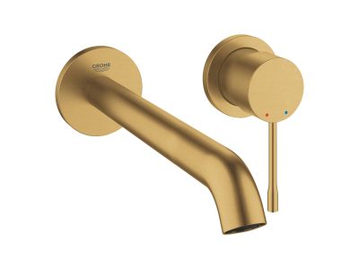 Baterie lavoar Grohe Essence L din 2 elemente, de perete, necesita corp incastrat, brushed cool sunrise