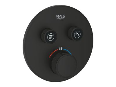 Baterie cada - dus termostatata Grohe Grohtherm SmartControl, montaj incastrat, necesita corp ingropat, phantom black