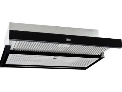 Hota telescopica Teka CNL 6415 Plus Black 60cm, 5 trepte + turbo, EcoPower, free outlet 393 m3/h, cristal negru