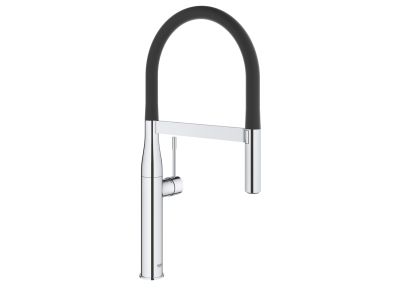 Baterie bucatarie Grohe Essence cu pipa flexibila ProfiSpray, crom