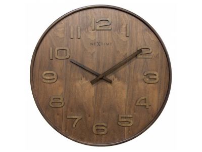 Ceas de perete NeXtime Wood Wood Brown 35cm