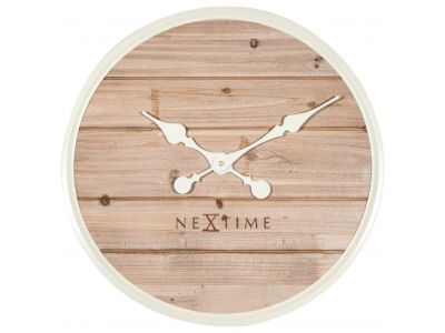 Ceas de perete NeXtime Plank 50cm, white