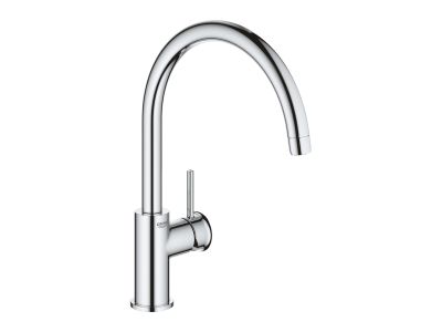 Baterie bucatarie Grohe Start Classic cu pipa inalta rotativa, crom