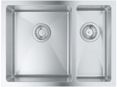 Chiuveta bucatarie Grohe K700U 60 -S cu doua cuve inegale, 595x450mm, montare sub blat, inox