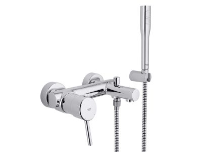 Baterie cada Grohe Concetto cu para, furtun si agatatoare de dus