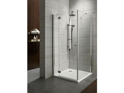 Cabina de dus patrata Radaway Torrenta KDJ 80x80cm cu usa batanta orientare stanga, complet echipata cu cadita de dus si sifon