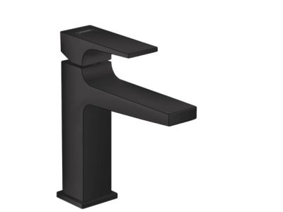 Baterie lavoar Hansgrohe Metropol 110, ventil push-open, negru mat