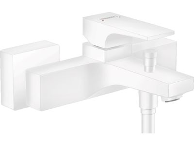 Baterie cada Hansgrohe Metropol, proiectie 18cm, alb mat