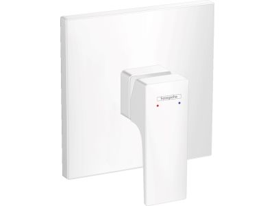 Baterie dus Hansgrohe Metropol montaj incastrat, necesita corp incastrat, alb mat