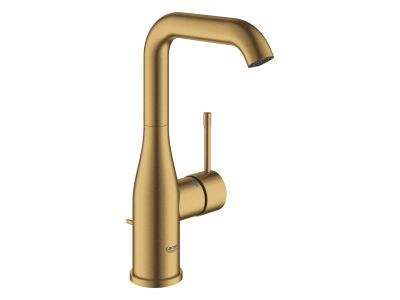 Baterie lavoar Grohe Essence L, ventil pop-up, brushed cool sunrise