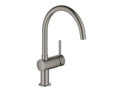 Baterie bucatarie Grohe Minta cu pipa C, brushed hard graphite