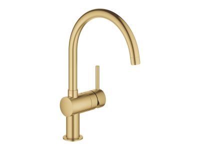 Baterie bucatarie Grohe Minta cu pipa C, brushed cool sunrise