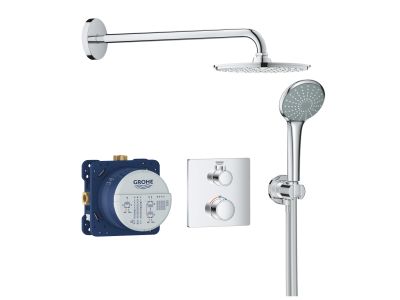 Sistem de dus incastrat Grohe Grohtherm Perfect cu Rainshower Cosmopolitan 210, crom