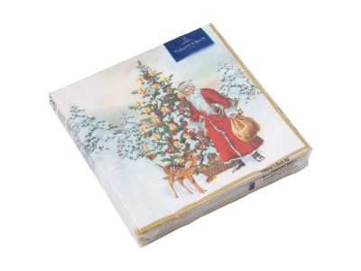 Set servetele hartie Villeroy & Boch Winter Specials L-Napkin Santa with Tree 33x33cm
