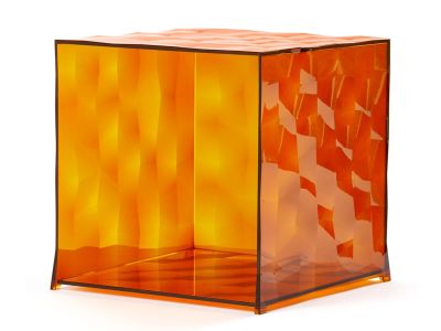 Etajera modulara Kartell Optic design Patrick Jouin, 40x40x41cm, maro