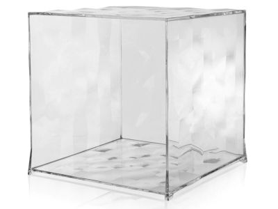 Etajera modulara Kartell Optic design Patrick Jouin, 40x40x41cm, transparent