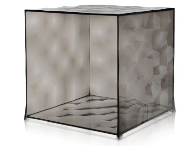 Etajera modulara Kartell Optic design Patrick Jouin, 40x40x41cm, gri