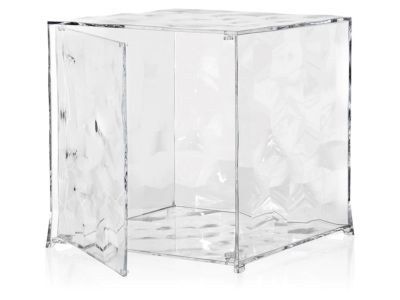 Etajera modulara cu usa Kartell Optic design Patrick Jouin, 40x40x41cm, transparent