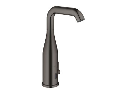Baterie lavoar Grohe Essence E electronica, alimentare cu baterie, hard graphite