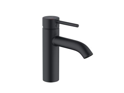Baterie lavoar Kludi Bozz 75 Ecoplus, fara ventil, negru mat