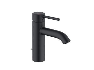 Baterie lavoar Kludi Bozz 100 Ecoplus, ventil pop-up, negru mat