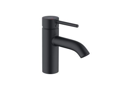 Baterie lavoar Kludi Bozz 75 Ecoplus, fara ventil, 3.8l/min, negru mat