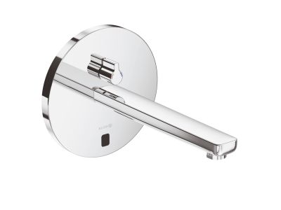 Baterie lavoar Kludi Zenta Eco electronica de perete, 1.9l/min, alimentare la retea, reglaj manual al temperaturii, crom