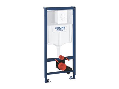 Set rezervor incastrat Grohe Rapid SL 3-in-1 cu cadru si clapeta Skate Air alpine white