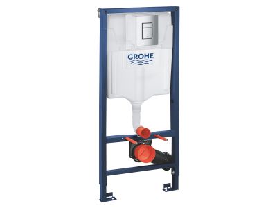 Set rezervor incastrat Grohe Rapid SL 3-in-1 cu cadru si clapeta Skate Cosmopolitan crom