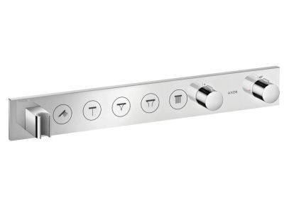 Baterie cada - dus termostatata Axor Select 670x90 cu 5 functii si FixFit cu agatatoare de dus, montaj incastrat, necesita corp ingropat