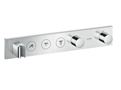 Baterie cada - dus termostatata Axor Select 530x90 cu 3 functii si FixFit cu agatatoare de dus, montaj incastrat, necesita corp ingropat