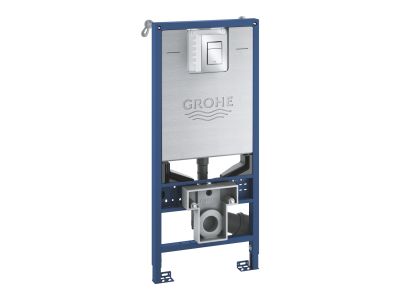 Set rezervor incastrat Grohe Rapid SLX 3-in-1 cu cadru, pentru vase wc cu functie de bideu, priza integrata, clapeta Skate Cosmopolitan S crom