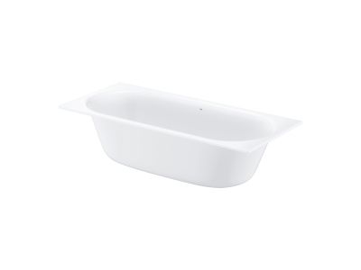 Cada baie rectangulara Grohe Essence 180x80cm, incastrabila, metal, EasyClean, alb