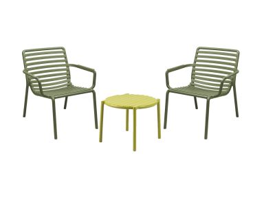 Set Nardi cu 2 scaune Doga Relax agave + masuta Doga pera